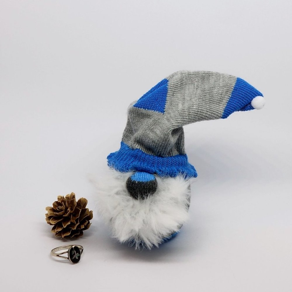 Mini Gnome Blue and Grey Trucker Baby Sock Miniature Gnome Stocking Stuffer Gift